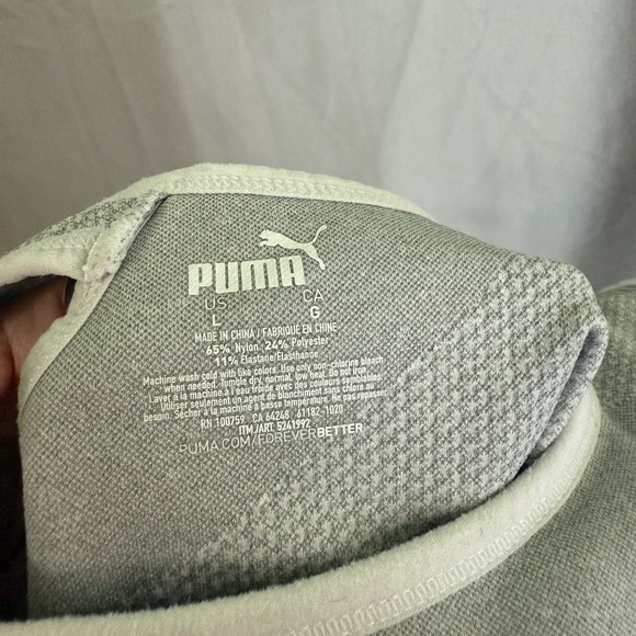 Puma Women's Light Gray Sports Bra - Picture 4 of 4